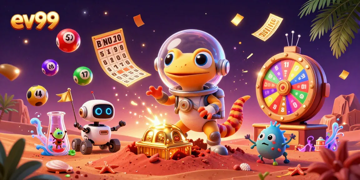 Join the Martian gecko's adventure in ev99's golden casino discovery with premium slots!
