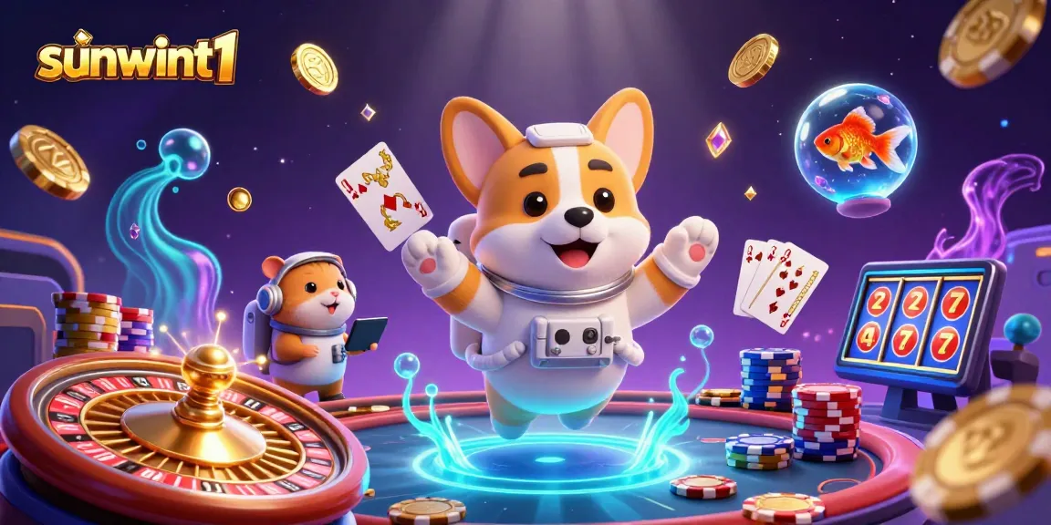 Experience engaging gameplay at sunwint1 with vibrant 3D characters in a cosmic casino.
