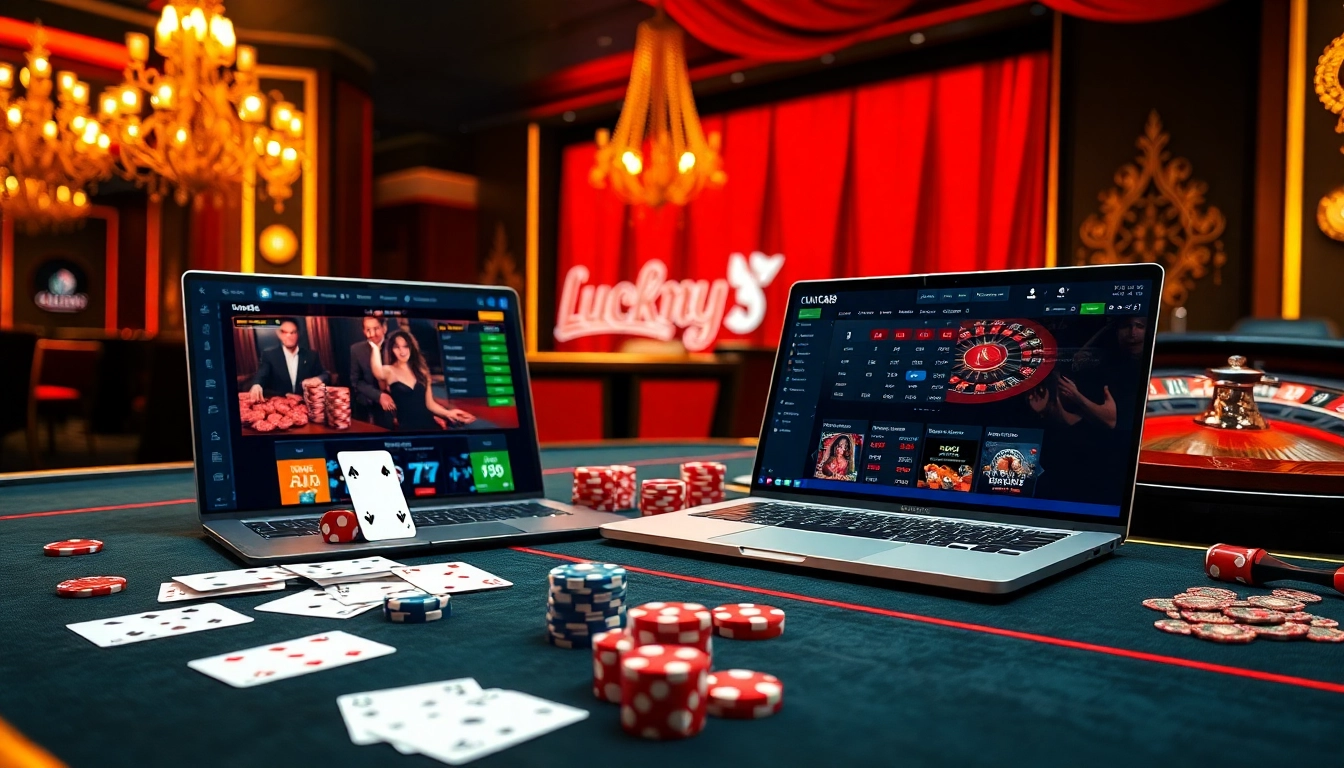 Experience thrilling gaming at Nhà cái LUCKY88 with vibrant tables and a luxurious atmosphere.