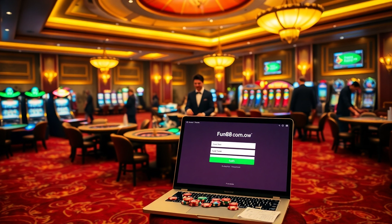 Experience the thrill of winning with fun88 com login at a luxurious casino setting.