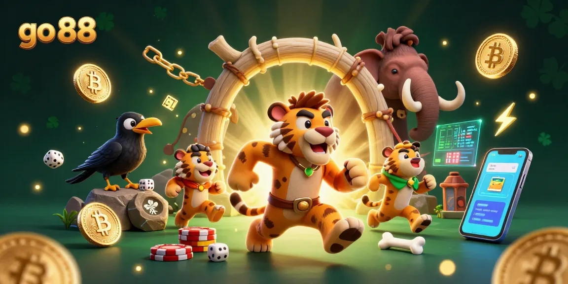 Experience thrilling action with go 88 at this prehistoric casino illustrating engaging gameplay.