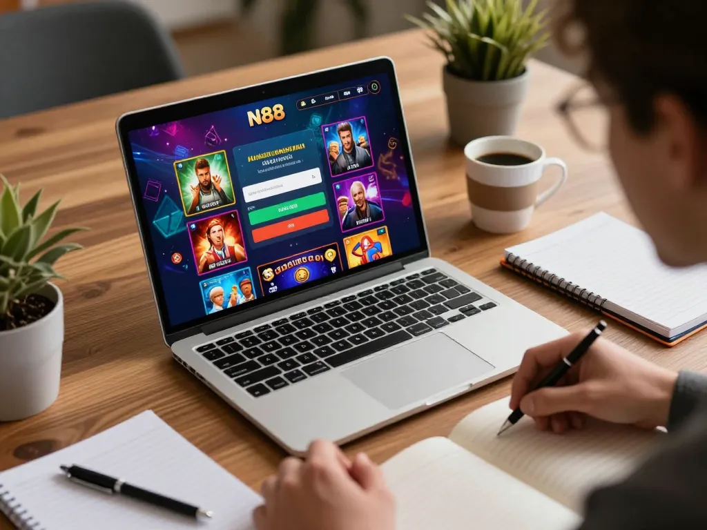 Engaging user experiences with N88 online casino interface during a game session at home