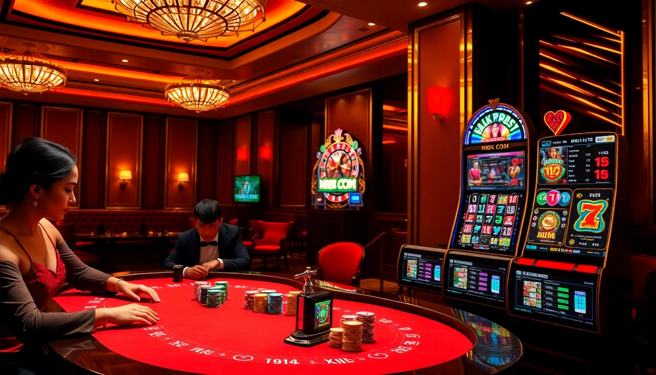 Experience thrilling gameplay at NK88 COM with vibrant casino and poker visuals.