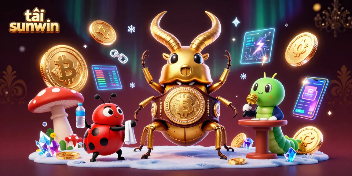 Exciting overview of tải sunwin, featuring 3D characters and glowing gaming elements in a vibrant casino scene.