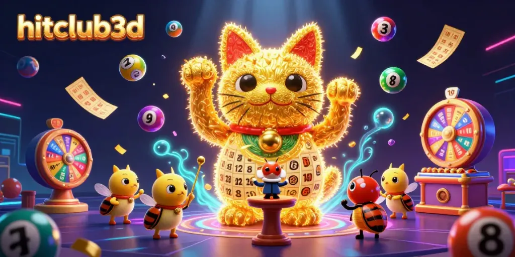 Engage with hitclub3d's thrilling lottery experience, featuring vibrant symbols and dynamic gameplay elements.