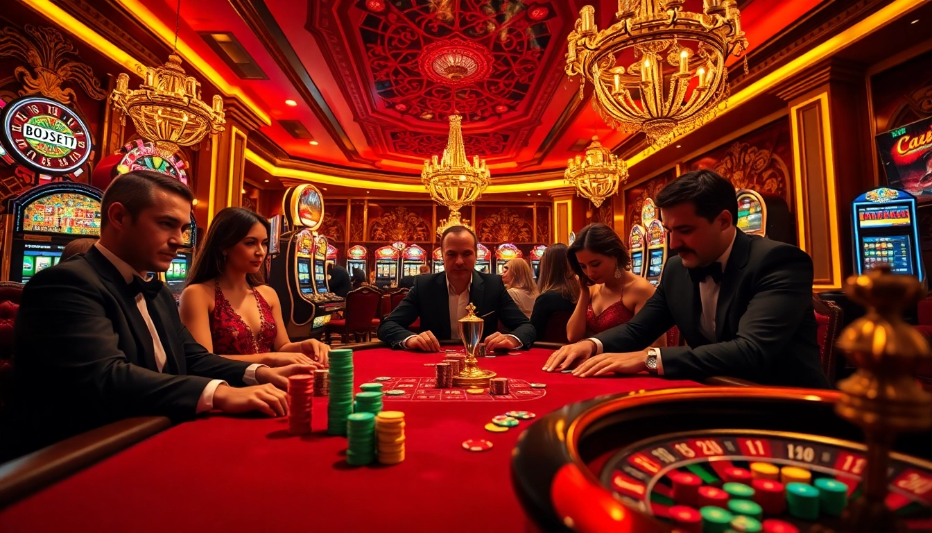 Experience the thrill of winning at a luxurious poker table featuring https://abc8.movie/ with vibrant gambling activities.