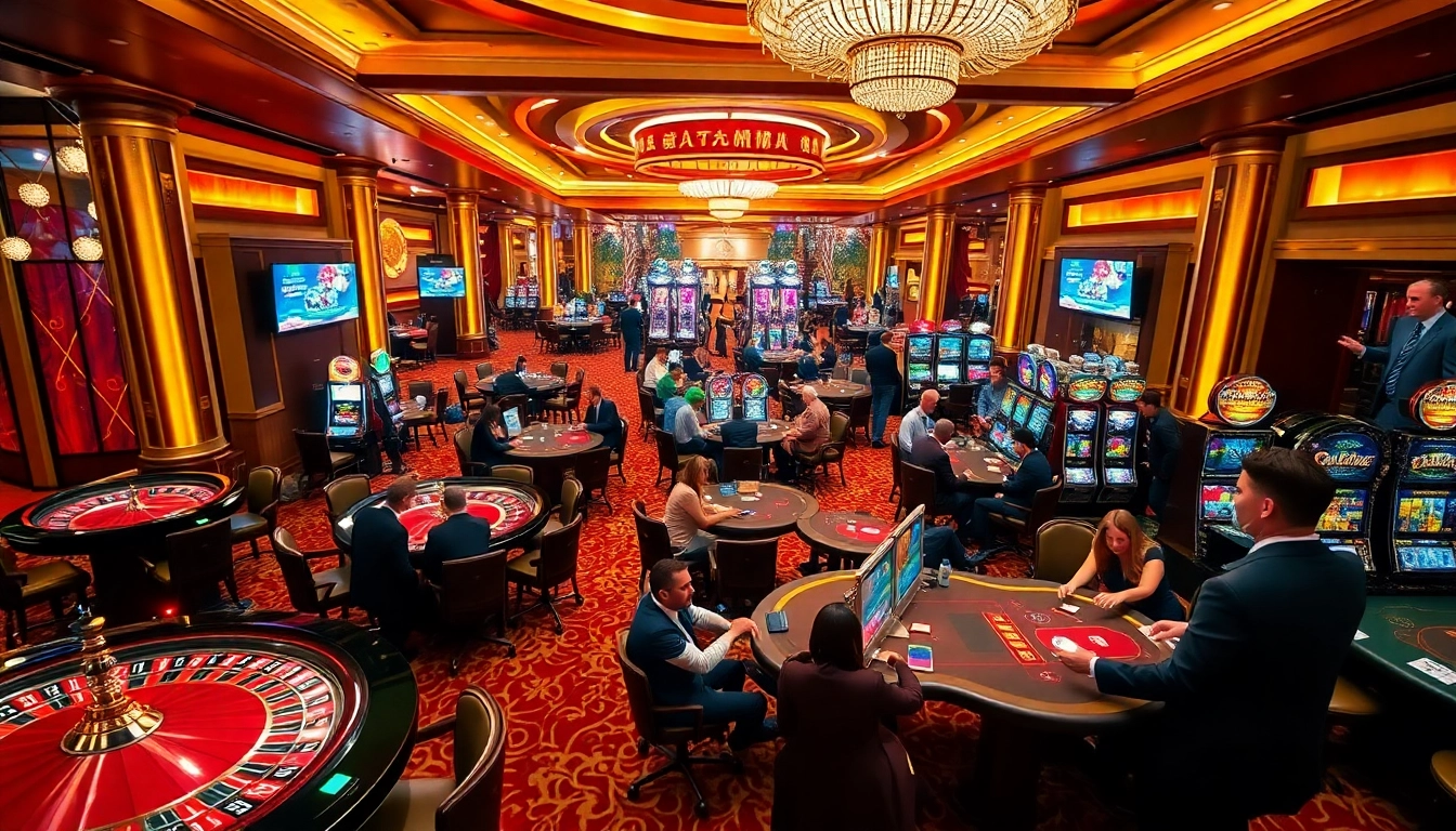 Experience the thrill of vaoluoi tv with dynamic gambling scenes, showcasing vibrant casino excitement.