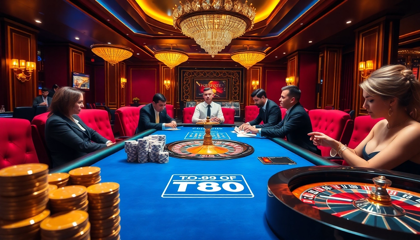 Engage in thrilling gameplay at TR88 bet with vibrant casino tables and chips.