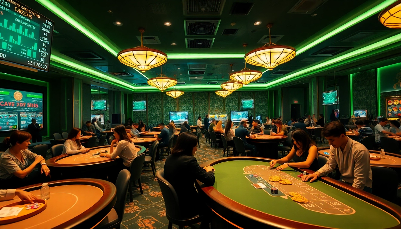 סצנת Stake Casino דינמית המציגה שחקנים נהנים מהמשחקים ומהעברות קריפטו.