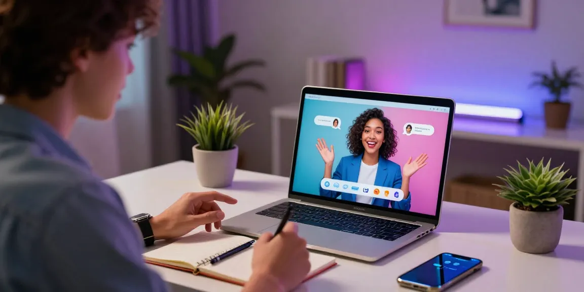 Engaging in free ai sex chat with a virtual assistant in a modern home office.