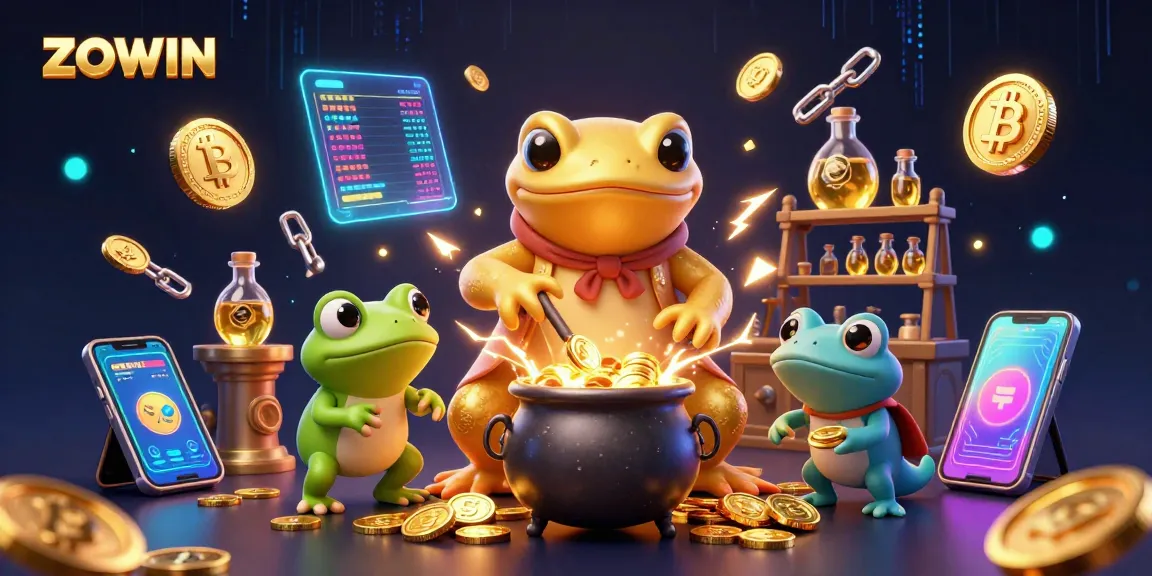 ZOWIN's golden salamander alchemist transforms metals into rewards in a vibrant crypto casino