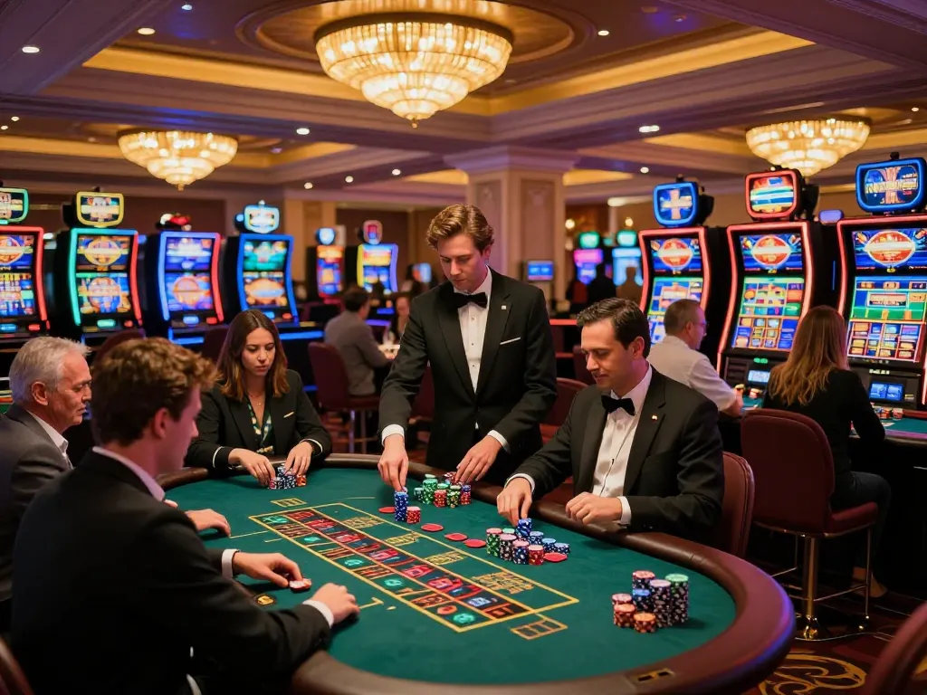 Engaging game moment with players strategizing at premium casino tables while exploring Go 88.