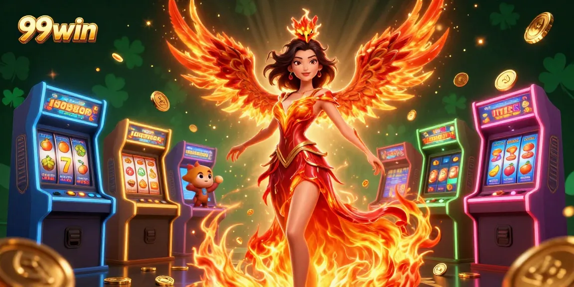 Experience thrilling gameplay at 99win with vibrant slot reels and dazzling casino graphics.