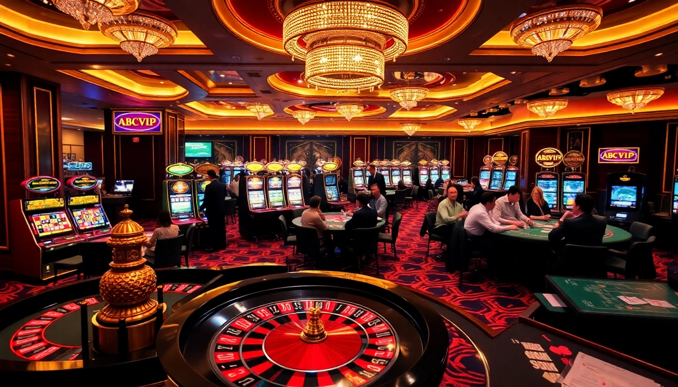 Players enjoying thrilling games at the ABCVIP casino, highlighting excitement and engagement.