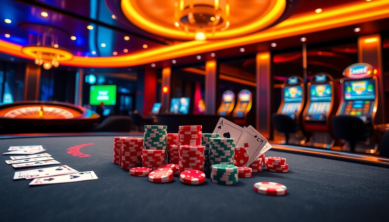 Engage in thrilling gameplay at typhu88 with vibrant casino visuals and professional gaming elements.