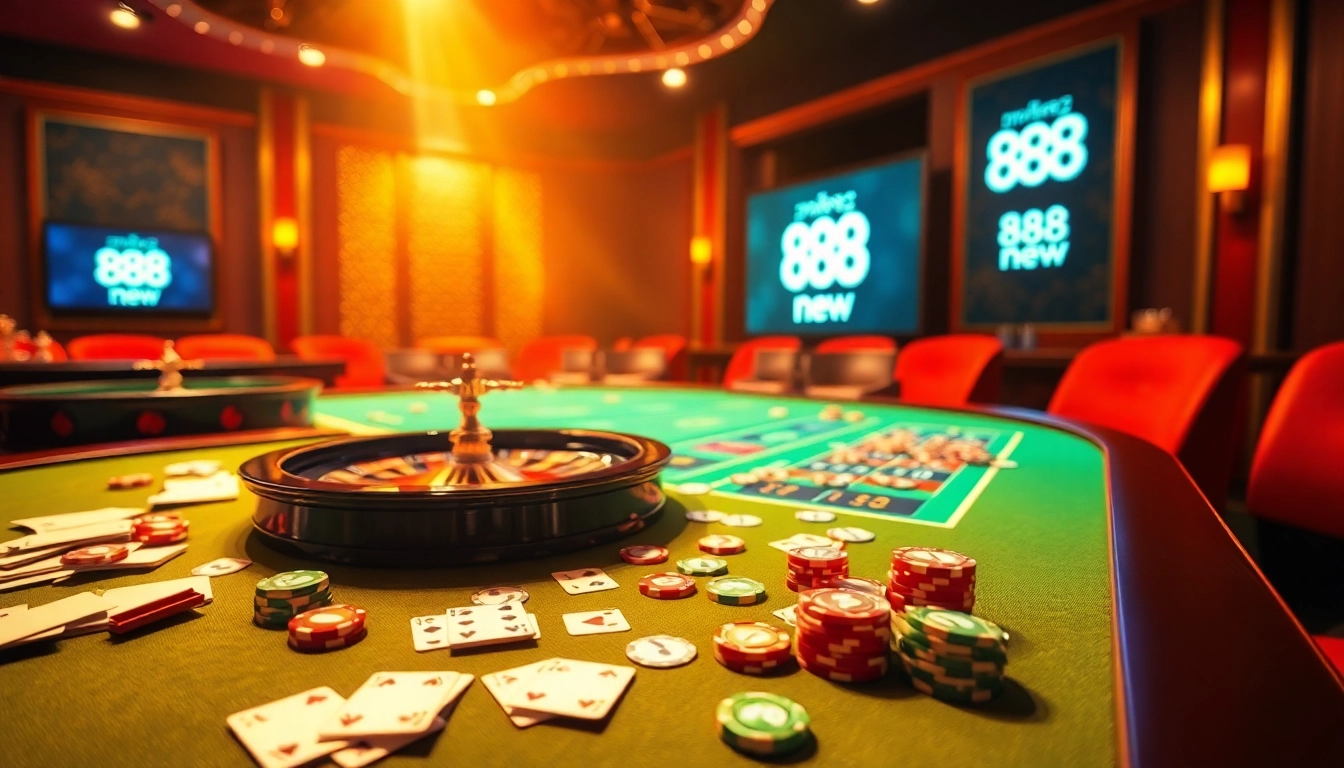 Experience thrilling game action at 888 new casino featuring vibrant tables and engaging gameplay.