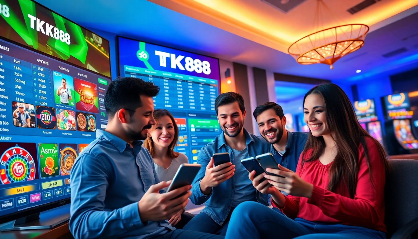 Experience online betting at tk88win.live with a sleek digital interface showcasing sports and casino games.