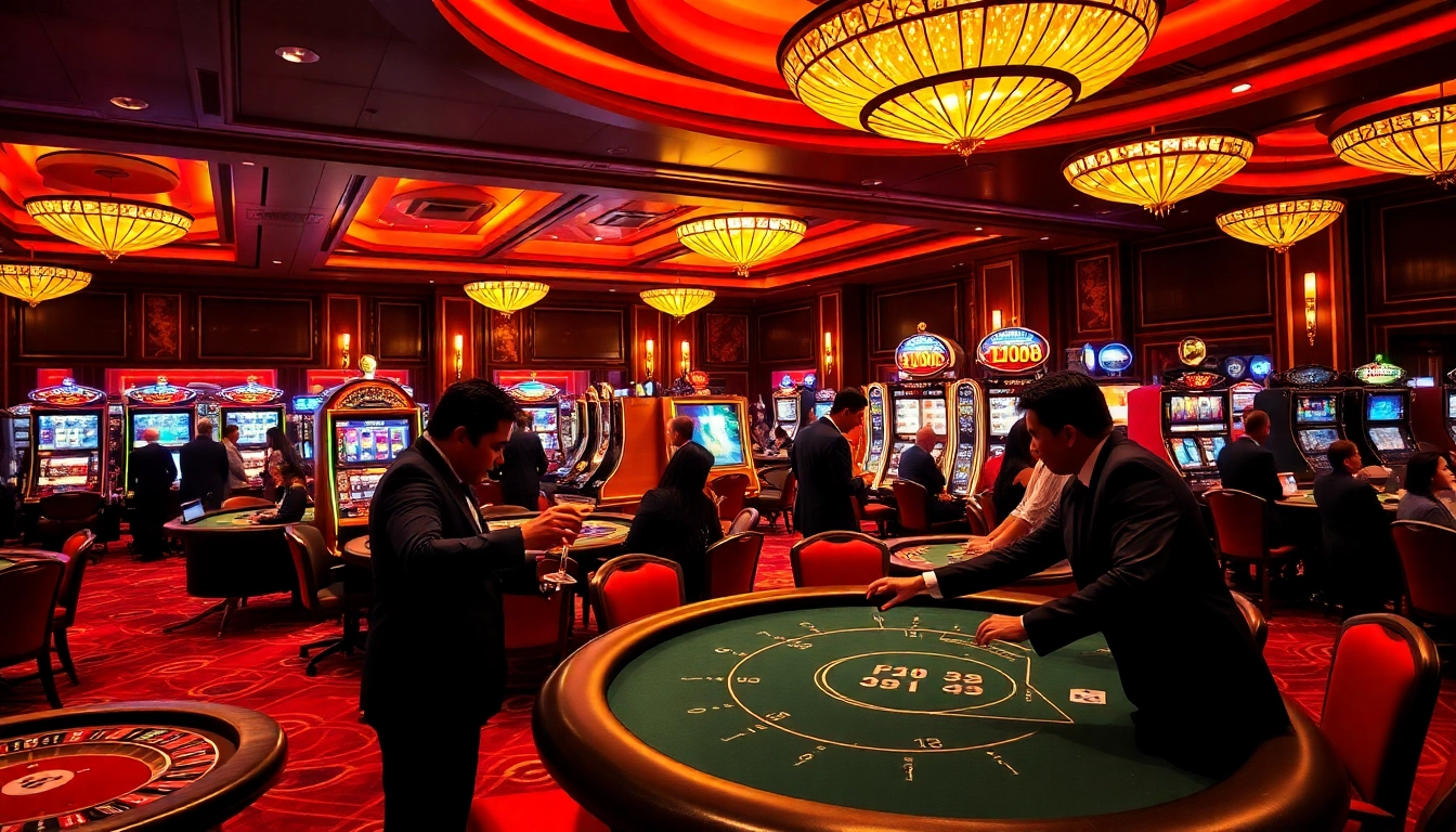 Experience the excitement at F168 casino with vibrant gaming tables and high-stakes action.