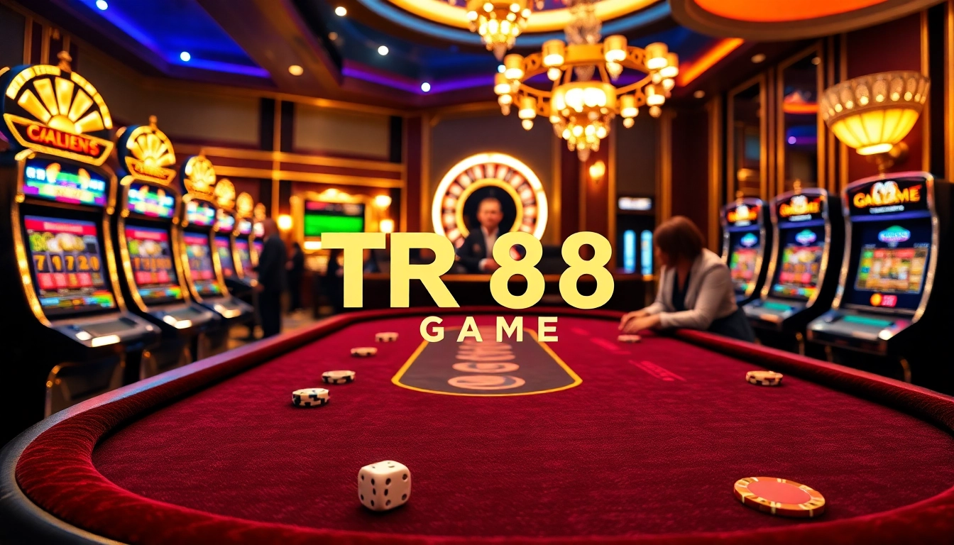 Engaging in an exciting TR88 GAME experience at a luxurious casino table.