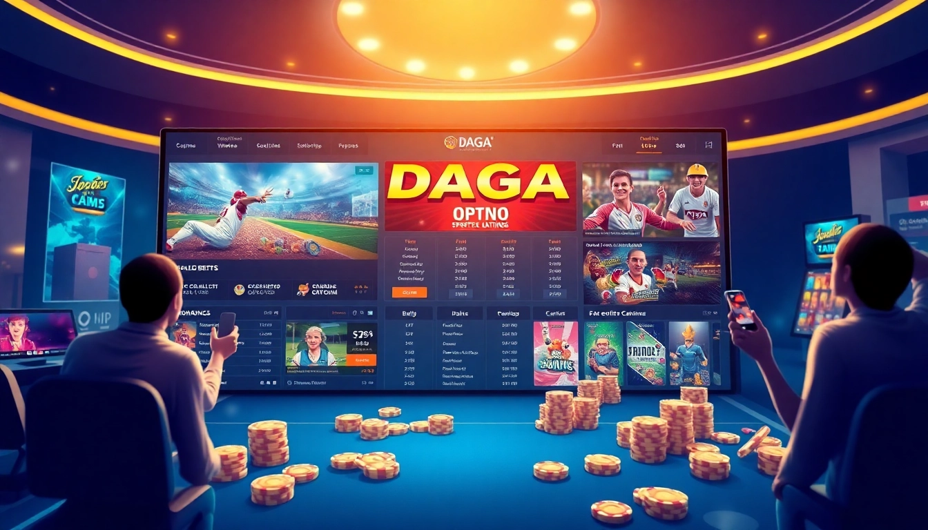Engaging visual of dagawin.live online betting platform, showcasing diverse games and interactive elements.